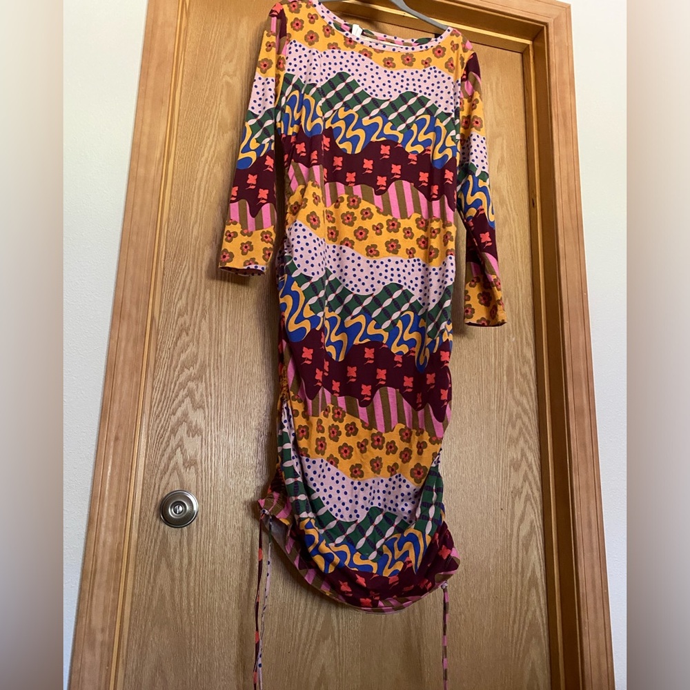 Colorful tie dress NWOT